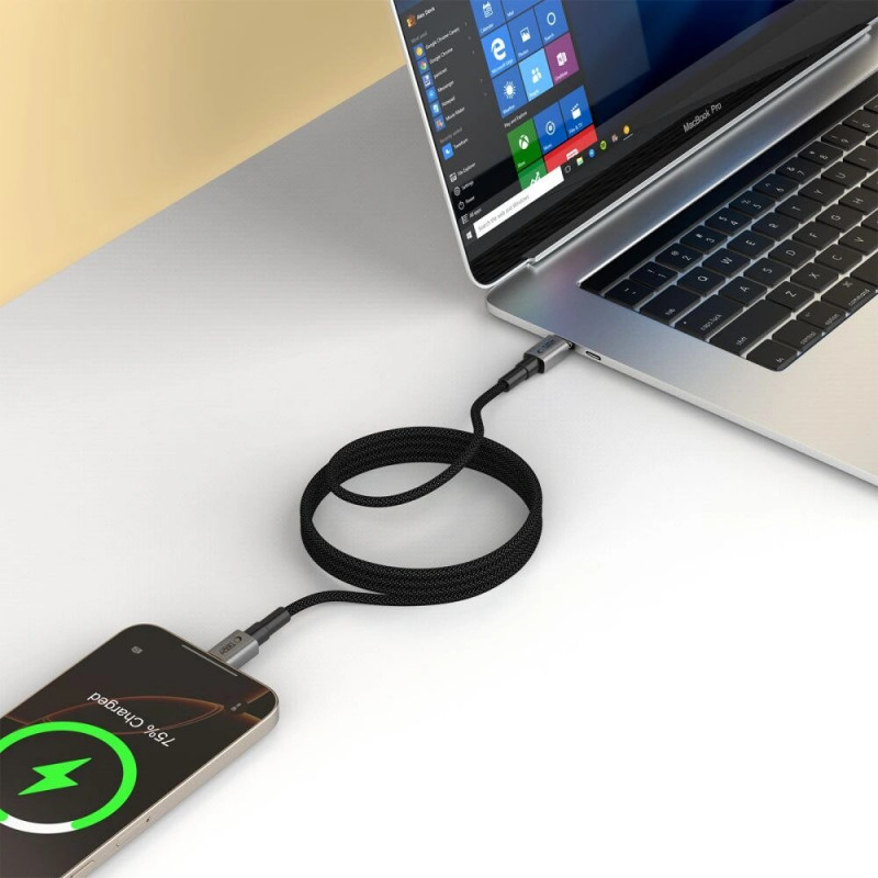 Tech-Protect Ultraboost DNA MagTwist καλώδιο USB-C PD 100W / 5A, 200 cm, γκρι σιδήρου