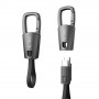Tech-Protect Ultraboost DNA καλώδιο μπρελόκ USB-C / USB-C PD 60W / 3A, 17 cm, γκρι σιδήρου