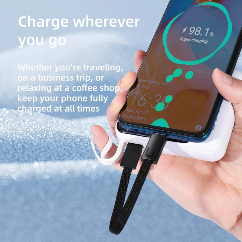 Tech-Protect Ultraboost DNA καλώδιο μπρελόκ USB-C / USB-C PD 60W / 3A, 17 cm, γκρι σιδήρου