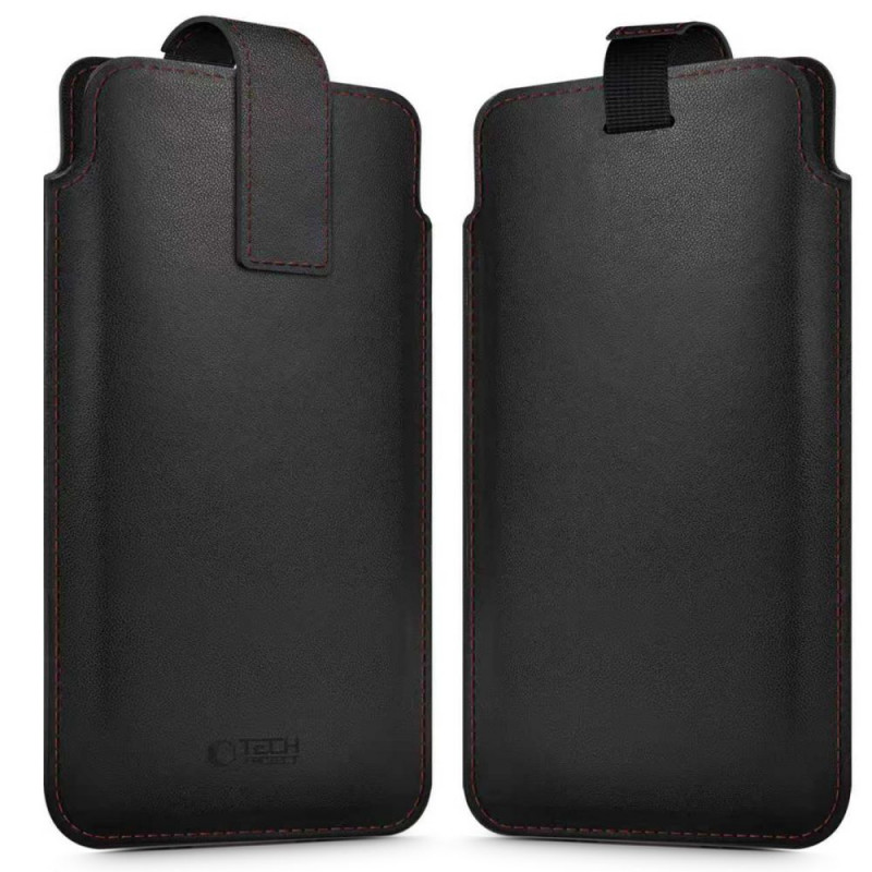 Tech-Protect SM65 θήκη τηλεφώνου γενικής χρήσης, 6,0-6,9 ιντσών, οικολογικό δέρμα, μαύρη και κόκκινη