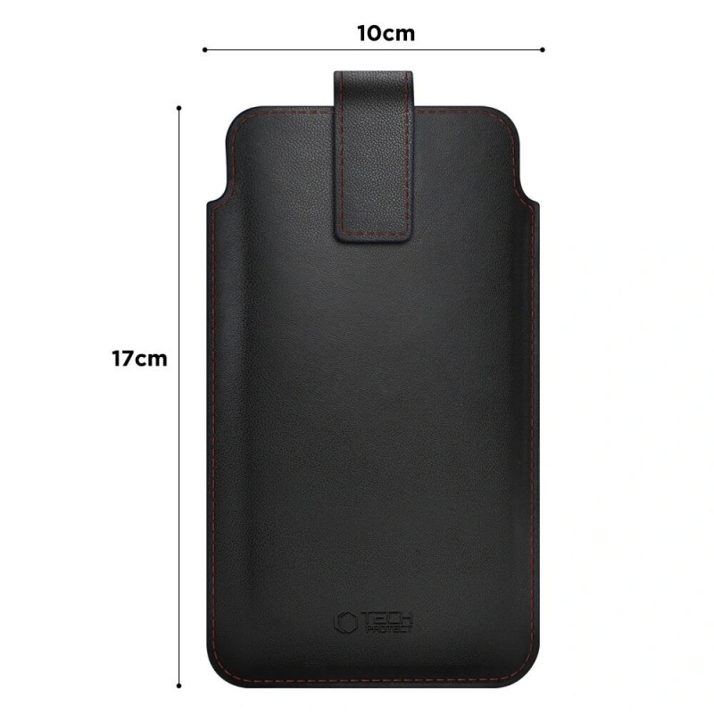 Tech-Protect SM65 θήκη τηλεφώνου γενικής χρήσης, 6,0-6,9 ιντσών, οικολογικό δέρμα, μαύρη και κόκκινη