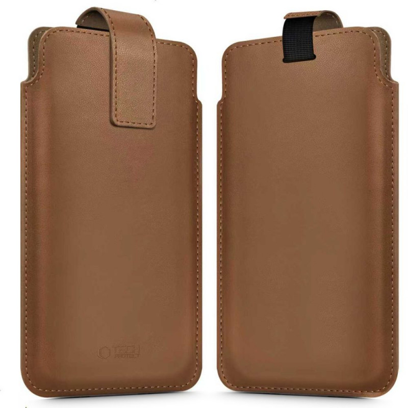 Tech-Protect SM65 θήκη τηλεφώνου γενικής χρήσης, 6,0-6,9 ιντσών, οικολογικό δέρμα, καφέ