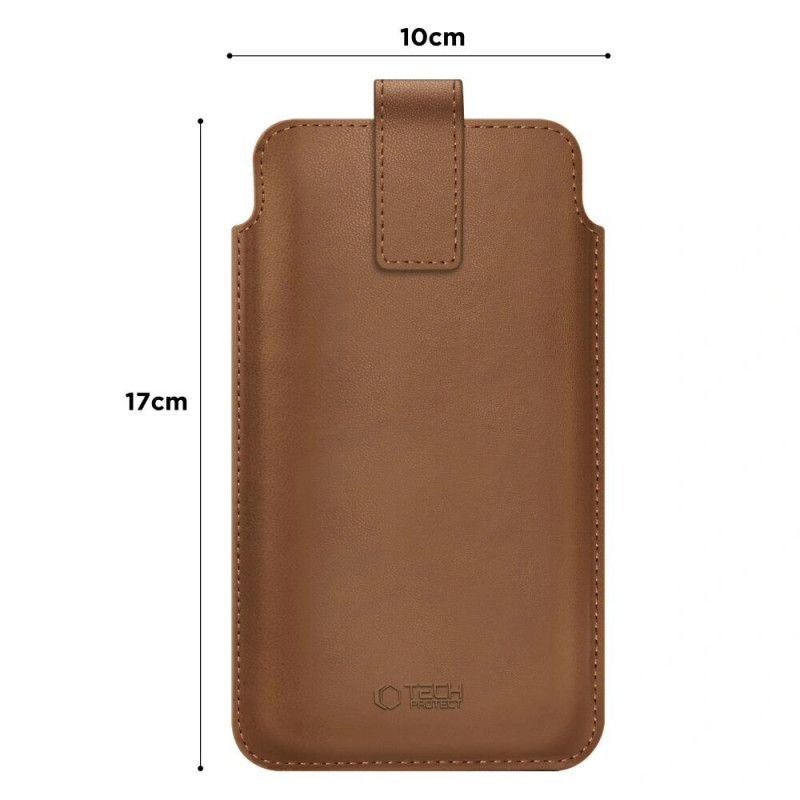 Tech-Protect SM65 θήκη τηλεφώνου γενικής χρήσης, 6,0-6,9 ιντσών, οικολογικό δέρμα, καφέ