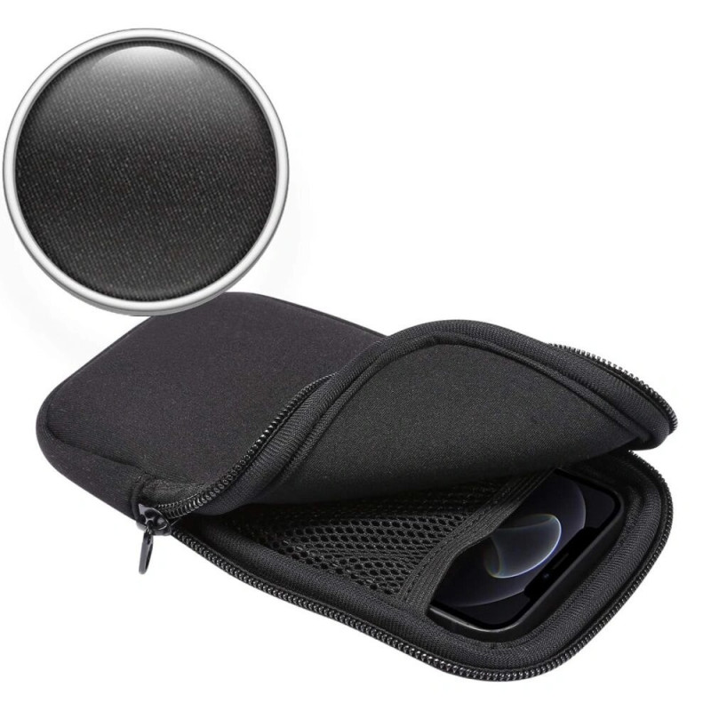 Tech-Protect SM70 θήκη τηλεφώνου γενικής χρήσης, 6,0-7,2 ιντσών, νεοπρένιο, με λουράκι λαιμού, μαύρη