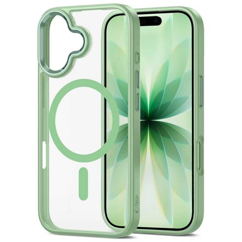 Tech-Protect MagMat MagSafe θήκη για Apple iPhone 17, πράσινο φασκόμηλου/διάφανη