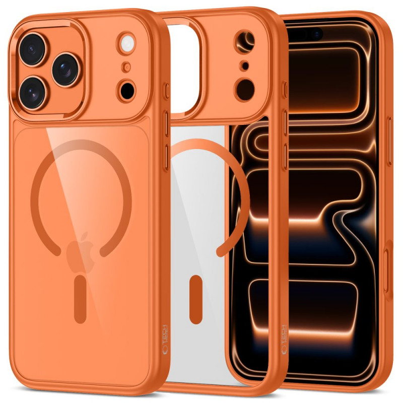 Tech-Protect MagMat MagSafe θήκη για Apple iPhone 17 Pro, κοσμικό πορτοκαλί/διάφανη, THP4752
