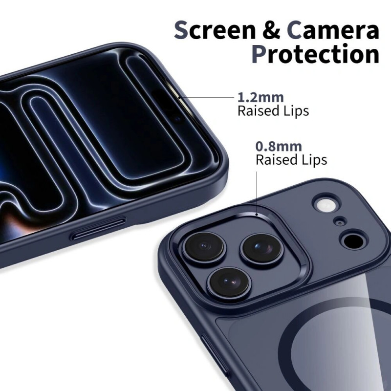 Tech-Protect MagMat MagSafe θήκη για Apple iPhone 17 Pro, βαθύ μπλε/διάφανη