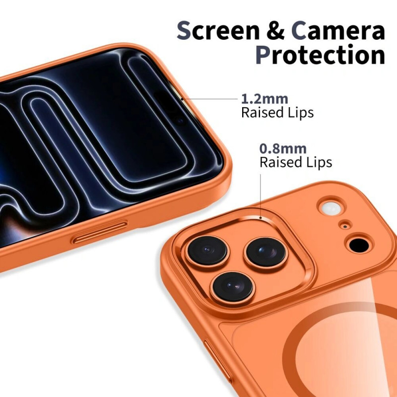 Tech-Protect MagMat MagSafe θήκη για Apple iPhone 17 Pro Max, κοσμικό πορτοκαλί/διάφανη