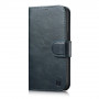 iCarer Oil Wax Wallet Case 2in1 δερμάτινη θήκη με καπάκι για iPhone 14 Plus, Anti-RFID, μπλε (WMI14220723-BU)