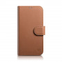 iCarer Wallet Case 2in1 δερμάτινη θήκη με καπάκι για iPhone 14 Plus, Anti-RFID, καφέ (WMI14220727-BN)