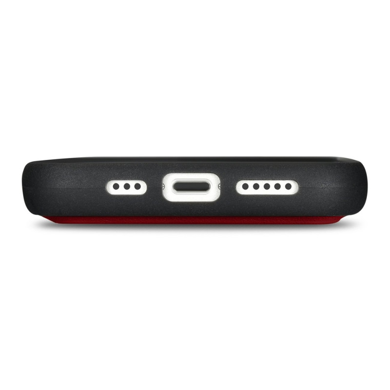 iCarer Wallet Case 2in1 δερμάτινη θήκη με καπάκι για iPhone 14 Plus, Anti-RFID, κόκκινη (WMI14220727-RD)
