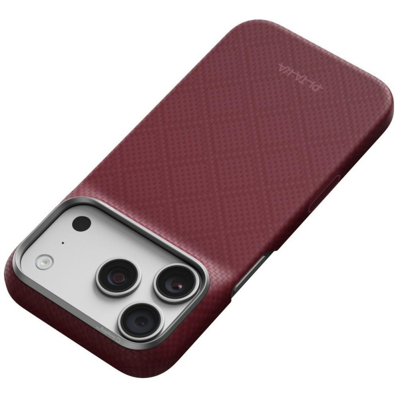 PITAKA Edge Case Argyle MagSafe θήκη για Apple iPhone 18 Pro / 17 Pro, μπορντό