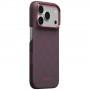 PITAKA Edge Case Argyle MagSafe θήκη για Apple iPhone 18 Pro / 17 Pro, μπλε-κόκκινη