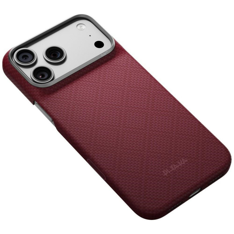 PITAKA Edge Case Argyle MagSafe θήκη για Apple iPhone 18 Pro Max / 17 Pro Max, μπορντό