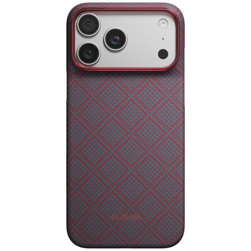 PITAKA Edge Case Argyle MagSafe θήκη για Apple iPhone 18 Pro Max / 17 Pro Max, μπλε-κόκκινη