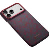 PITAKA Edge Case Argyle MagSafe θήκη για Apple iPhone 18 Pro Max / 17 Pro Max, μπλε-κόκκινη