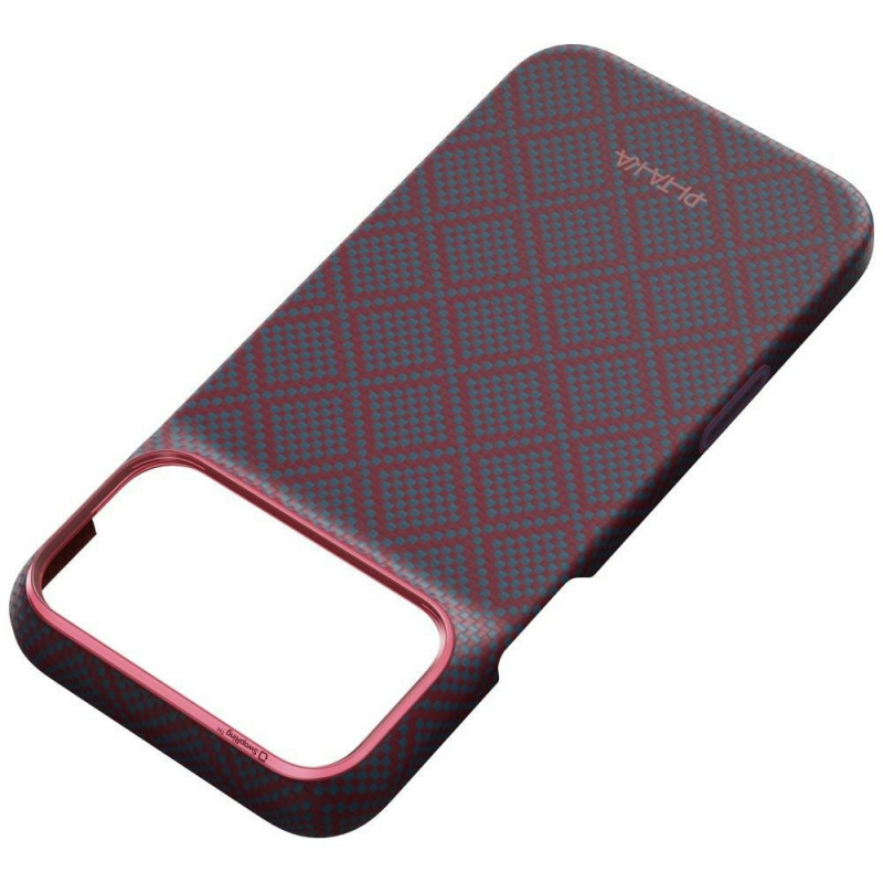 PITAKA Edge Case Argyle MagSafe θήκη για Apple iPhone 18 Pro Max / 17 Pro Max, μπλε-κόκκινη
