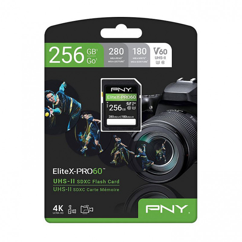 PNY EliteX-PRO60 κάρτα μνήμης SDXC 256 GB, UHS-II, Class 10, P-SD256V60280EXP6-GE