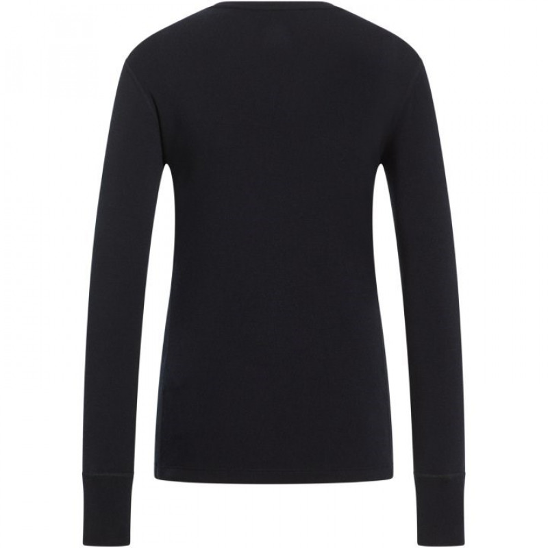 Odlo BL TOP MERINO 260 γυναικεία μακρυμάνικη μπλούζα βασικού στρώματος με στρογγυλή λαιμόκοψη, μέγεθος S, μαύρη