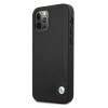 BMW BMHCP12MRCDPK Apple iPhone 12 / 12 Pro θήκη σκληρή Leather Deboss, μαύρη