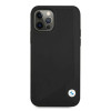 BMW BMHCP12MRCDPK Apple iPhone 12 / 12 Pro θήκη σκληρή Leather Deboss, μαύρη