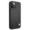 BMW BMHCP12MRCDPK Apple iPhone 12 / 12 Pro θήκη σκληρή Leather Deboss, μαύρη