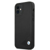 BMW BMHCP12SRCDPK Apple iPhone 12 mini θήκη σκληρή Leather Deboss, μαύρη
