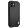 BMW BMHCP12SRCDPK Apple iPhone 12 mini θήκη σκληρή Leather Deboss, μαύρη