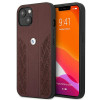 BMW BMHCP13SRSPPR Apple iPhone 13 mini θήκη σκληρή Leather Curve Perforate, κόκκινη