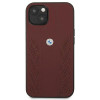 BMW BMHCP13SRSPPR Apple iPhone 13 mini θήκη σκληρή Leather Curve Perforate, κόκκινη