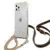 Guess GUHCP12MKC4GSGO Apple iPhone 12 / 12 Pro θήκη hardcase 4G Gold Chain, διαφανής