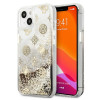 Guess GUHCP13SLGPEGO Apple iPhone 13 mini θήκη σκληρή Peony Liquid Glitter, χρυσή