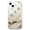 Guess GUHCP13SLGPEGO Apple iPhone 13 mini θήκη σκληρή Peony Liquid Glitter, χρυσή