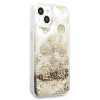 Guess GUHCP13SLGPEGO Apple iPhone 13 mini θήκη σκληρή Peony Liquid Glitter, χρυσή