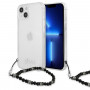 Guess GUHCP13SKPSBK Apple iPhone 13 mini θήκη hardcase Black Pearl, Διαφανής