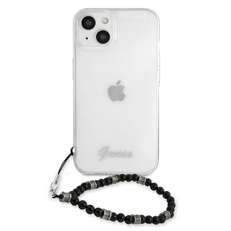 Guess GUHCP13SKPSBK Apple iPhone 13 mini θήκη hardcase Black Pearl, Διαφανής