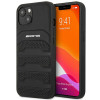 Mercedes-AMG AMHCP14MGSEBK Θήκη Apple iPhone 14 Plus / 15 Plus, Leather Debossed Lines, μαύρη