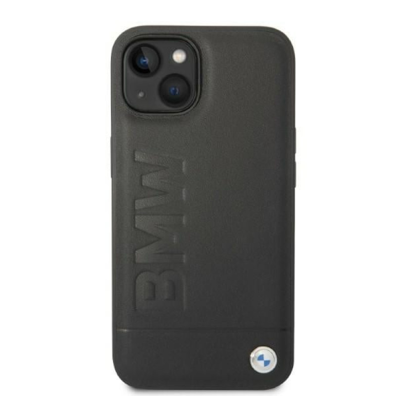BMW BMHMP14SSLLBK Apple iPhone 14 θήκη σκληρή, Signature Logo Imprint MagSafe, μαύρη