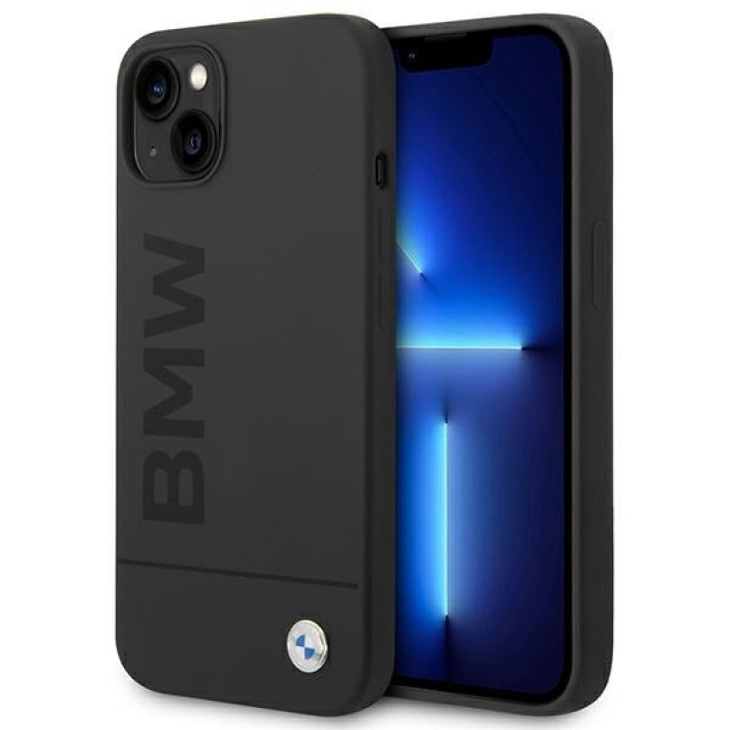 BMW BMHMP14MSLBLBK Θήκη Apple iPhone 14 Plus / 15 Plus, Silicone Signature Logo MagSafe, μαύρη