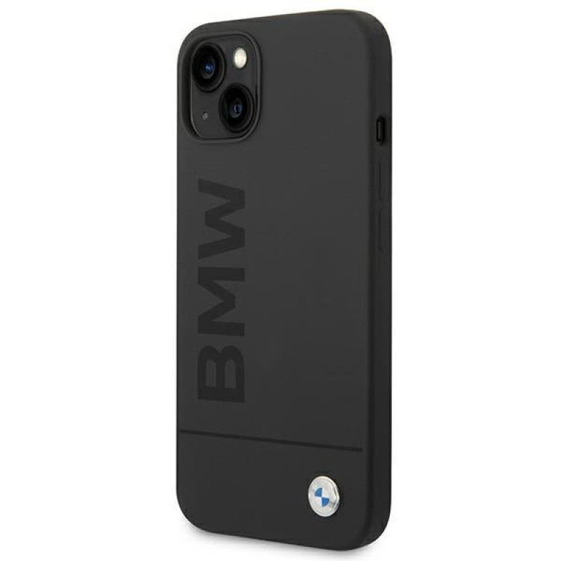 BMW BMHMP14MSLBLBK Θήκη Apple iPhone 14 Plus / 15 Plus, Silicone Signature Logo MagSafe, μαύρη