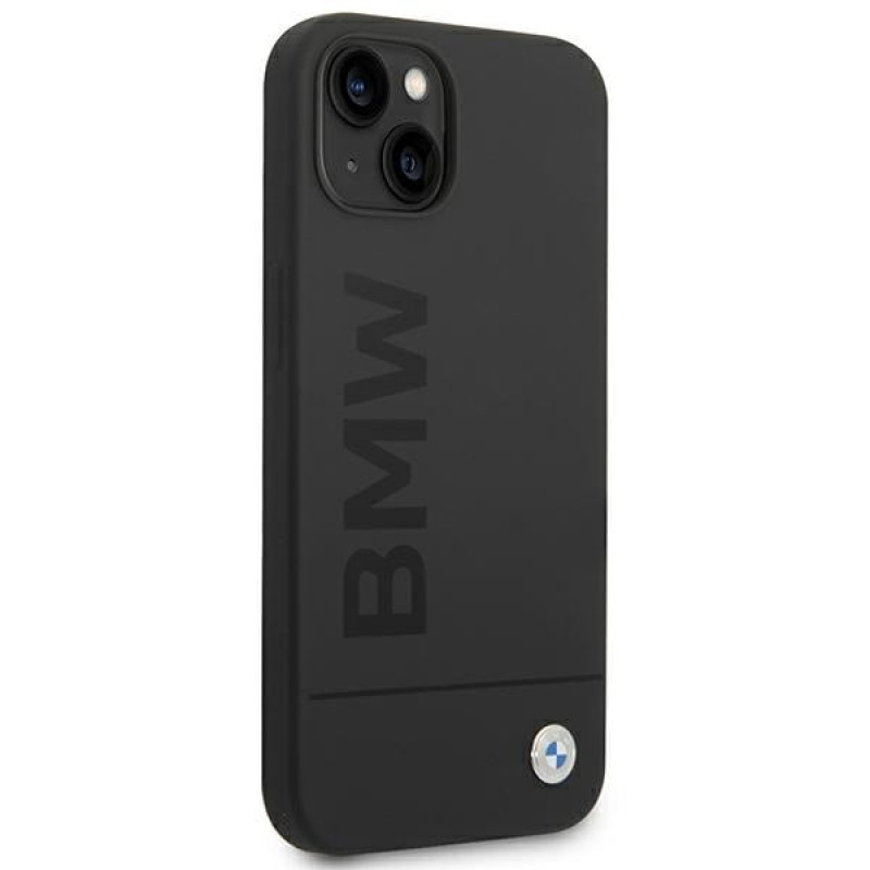 BMW BMHMP14MSLBLBK Θήκη Apple iPhone 14 Plus / 15 Plus, Silicone Signature Logo MagSafe, μαύρη