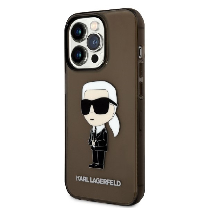Karl Lagerfeld KLHCP14XHNIKTCK Apple iPhone 14 Pro Max θήκη σκληρή, Ikonik Karl, μαύρη