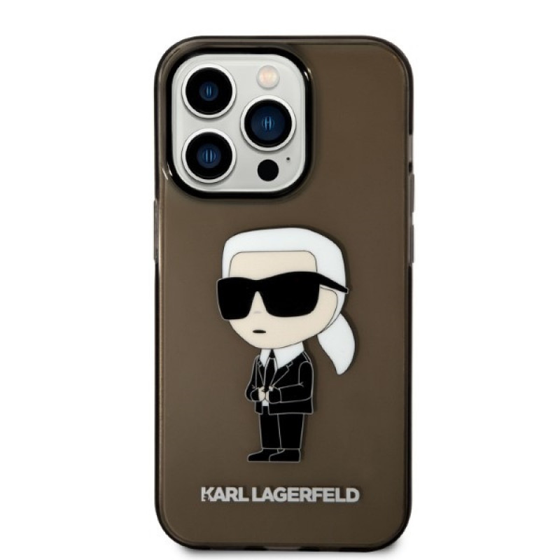 Karl Lagerfeld KLHCP14XHNIKTCK Apple iPhone 14 Pro Max θήκη σκληρή, Ikonik Karl, μαύρη
