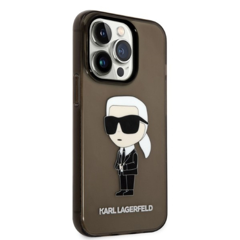 Karl Lagerfeld KLHCP14XHNIKTCK Apple iPhone 14 Pro Max θήκη σκληρή, Ikonik Karl, μαύρη