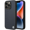 BMW BMHMP14XSLLNA Apple iPhone 14 Pro Max θήκη σκληρή, Leather Hot Stamp MagSafe, ναυτικό μπλε