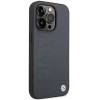 BMW BMHMP14XSLLNA Apple iPhone 14 Pro Max θήκη σκληρή, Leather Hot Stamp MagSafe, ναυτικό μπλε