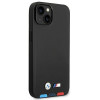 Θήκη BMW BMHMP14S22PTDK για Apple iPhone 14, Leather Stamp Tricolor MagSafe, μαύρη