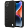 Θήκη BMW BMHCP14MSLLBK Apple iPhone 14 Plus / 15 Plus, Leather Stamp, μαύρη