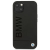 Θήκη BMW BMHCP14MSLLBK Apple iPhone 14 Plus / 15 Plus, Leather Stamp, μαύρη