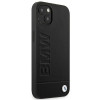 Θήκη BMW BMHCP14MSLLBK Apple iPhone 14 Plus / 15 Plus, Leather Stamp, μαύρη